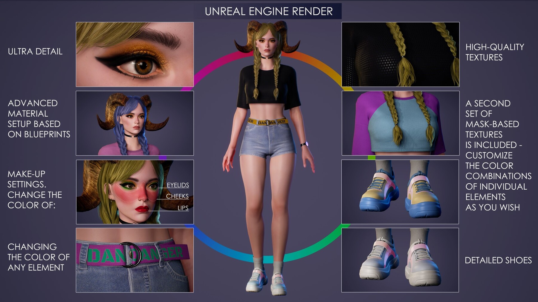 Leggings Color Circle Texture Pack for Female MP Character - GTA5