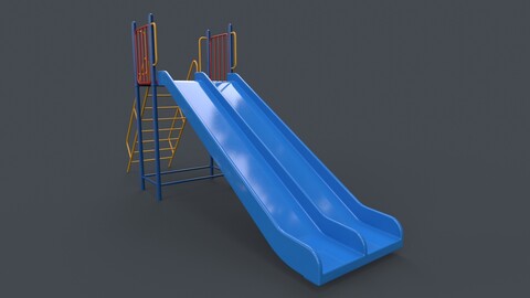 PBR Modular Outdoor Straight and Wave Slide B