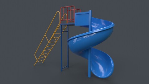 PBR Modular Outdoor Spiral Tube Slide C