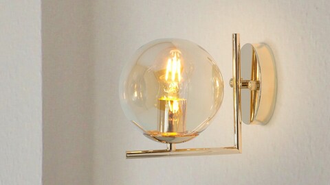 Half 1 light wall lamp