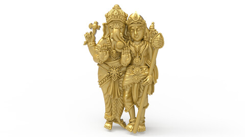 ganesh parvati 3d file | karthik ganesh | ganesh-kartick 3d-file | ganesha with kartike| ganesha 3d printing file