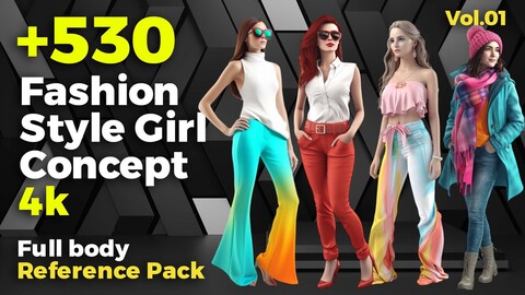 +530 Fashion Style Girl Concept (4k)