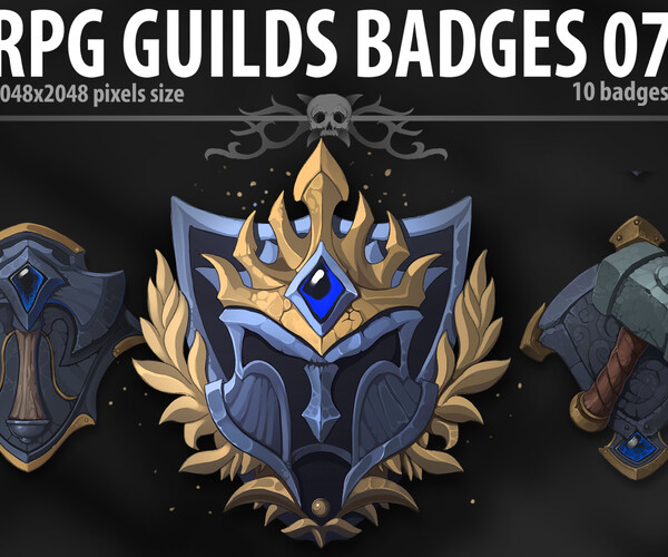 ArtStation - RPG Guilds Badges 07 | Game Assets