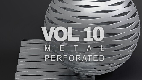 Metal vol10 Perforated 8K Seamless PBR Materials