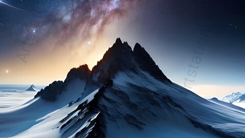 Snowy Mountain Galaxy