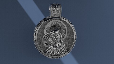 Jewelry pendant Mother of God