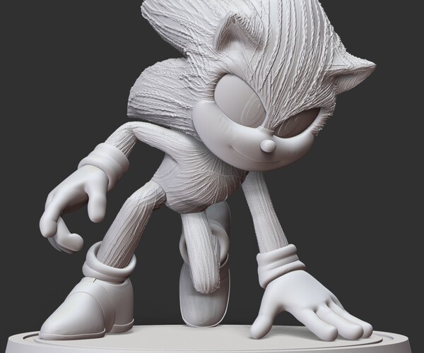 STL file Sonic the Hedgehog Classic (Fan Art) 🦔・3D printer model