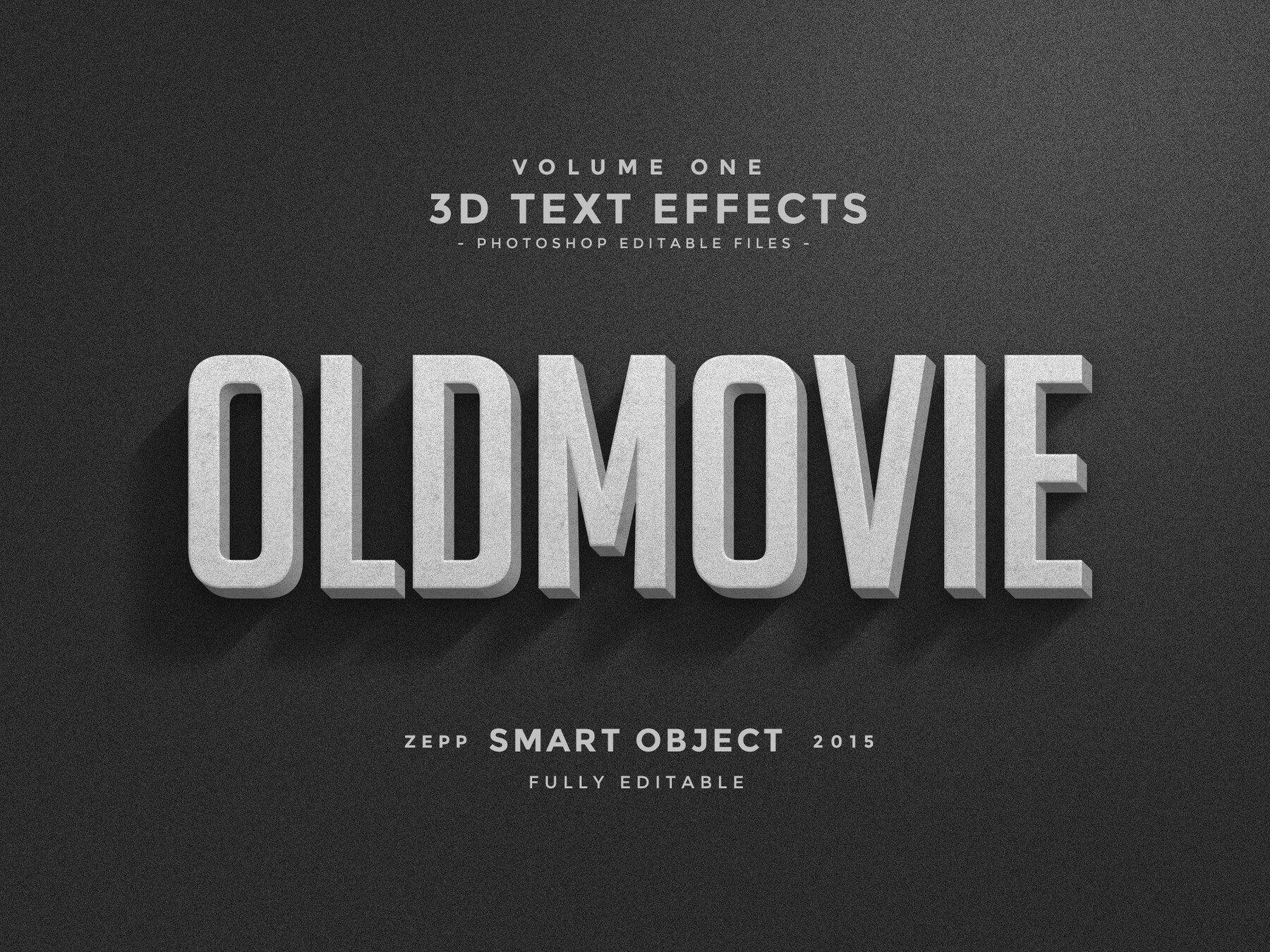 ArtStation - Oldmovie PSD fully editable text effect. Layer style PSD ...