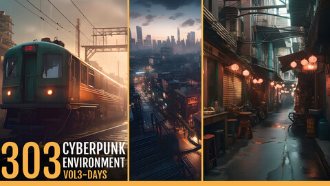 303 Cyberpunk Environments VOL3 [Days]