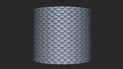 Tileable Fish/Dragon scale For Zbrush Micropoly (Not Alpha)