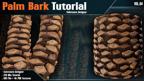 Palm Bark Tutorial in Substance Designer - Vol04