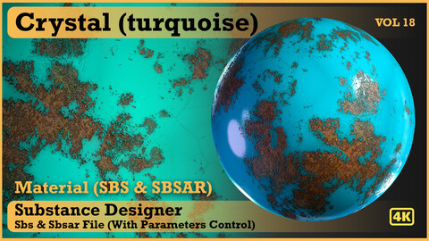 Crystal material (turquoise) VOL 18 - SBS & Sbsar