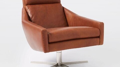 Austin Leather Swivel Chair 3D Model