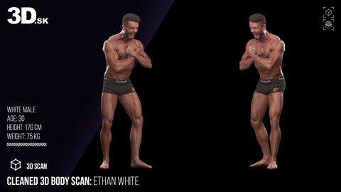 Cleaned 3D Body Scan | Ethan White Underwear