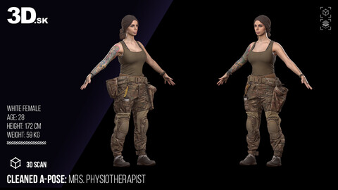 Cleaned A Pose Scan | MrsPhysiotherapist Army