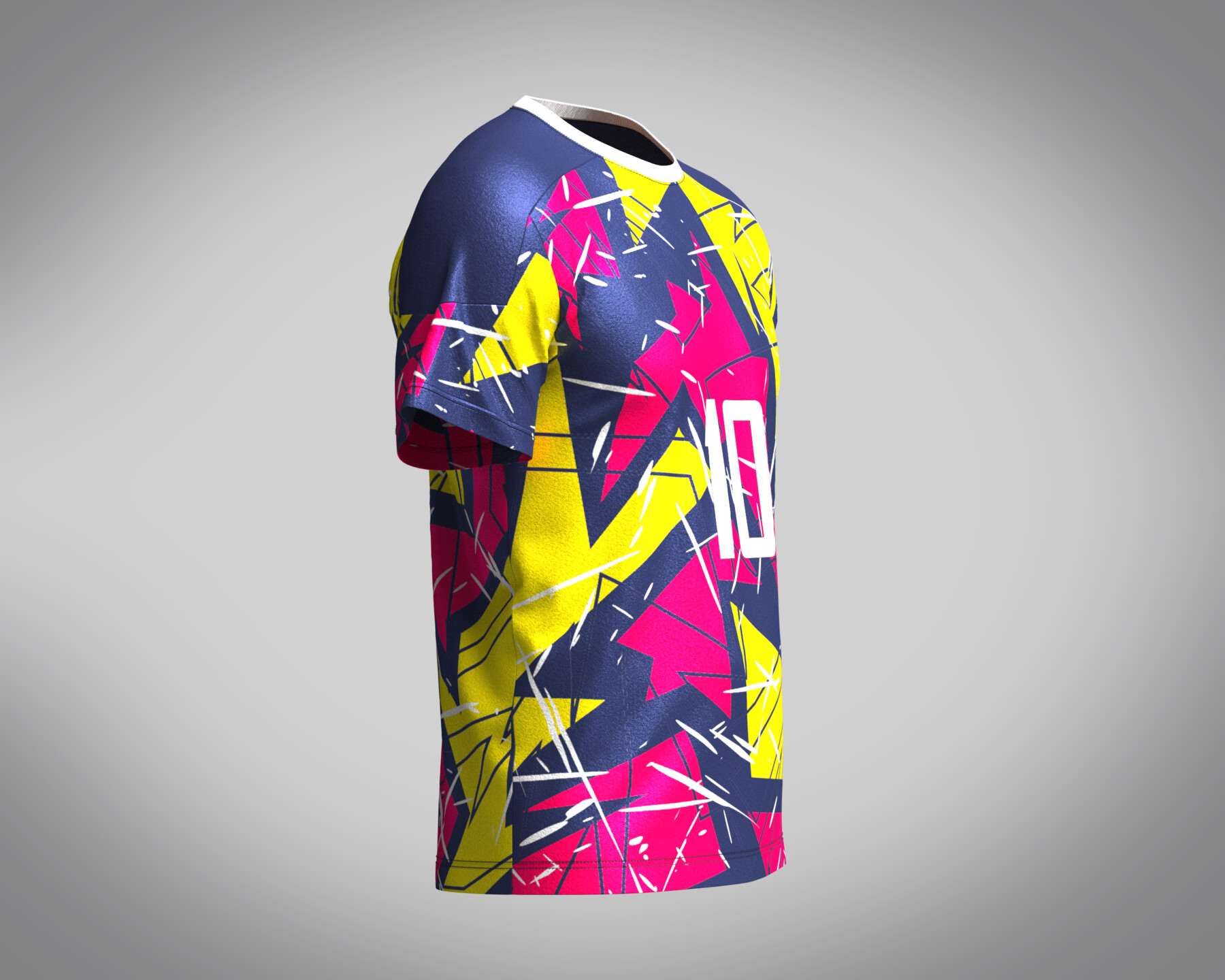 ArtStation - Soccer Hot pink with multi color Jersey Player-10