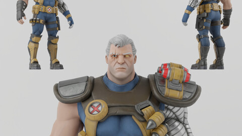 Cable Deadpool Lowpoly Rigged