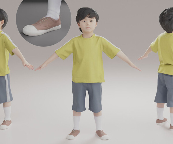 ArtStation - Animated 3D-Boy-japanese 228Rui Shoes | Resources