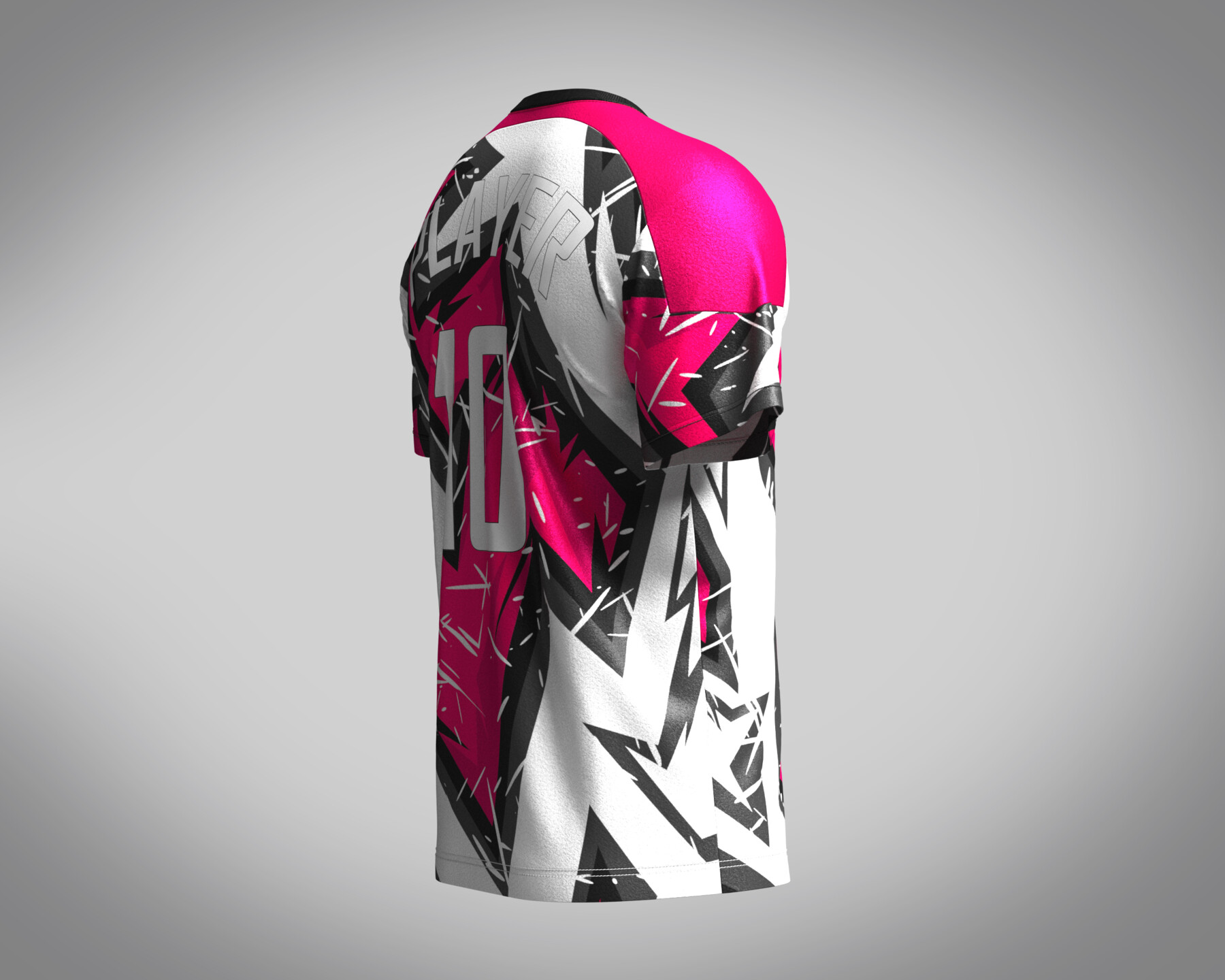 ArtStation - Soccer Hot pink with multi color Jersey Player-10