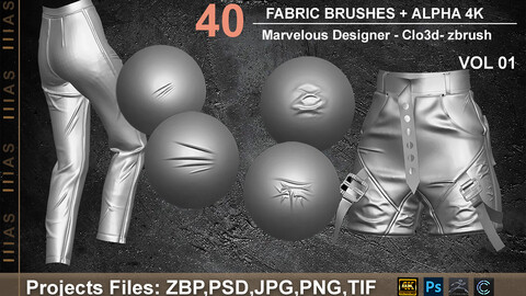 40 FABRIC BRUSHES (4k) + ALPHA