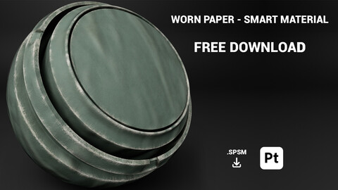 Worn Paper smart material for Substance Painter