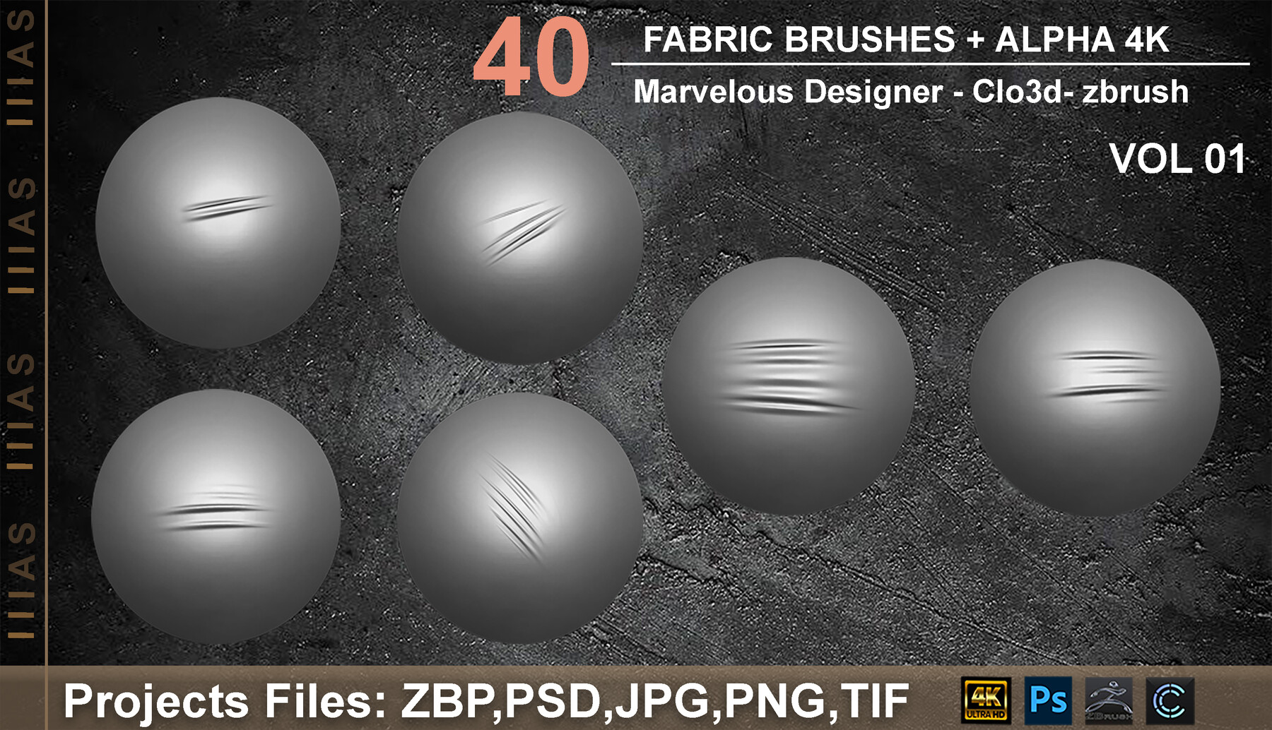 ArtStation - 40 FABRIC BRUSHES (4k) + ALPHA | Brushes