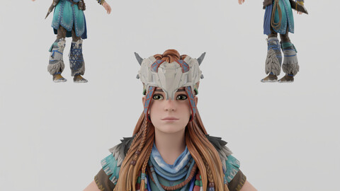 Aloy "Horizon Zero Dawn" Lowpoly RIgged