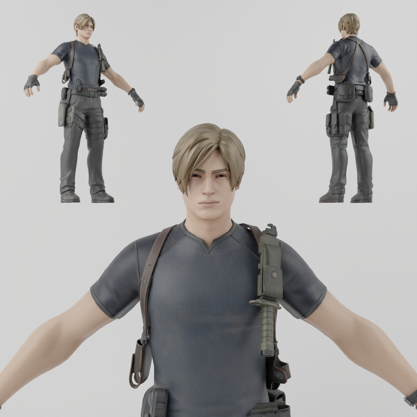 Leon S. Kennedy Lowpoly Rigged