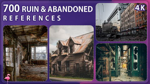 700 Ruin and abandoned Building Reference Pack - Vol 1