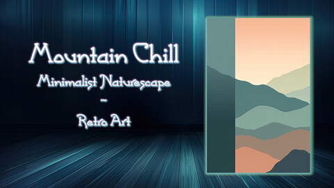 Mountain Chill - Digital Abstract Naturescape - High Quality PLUS BONUS ART - Digital Print - Relaxing Landscape - Retro Poster Art - Artworks / References / Illustrations