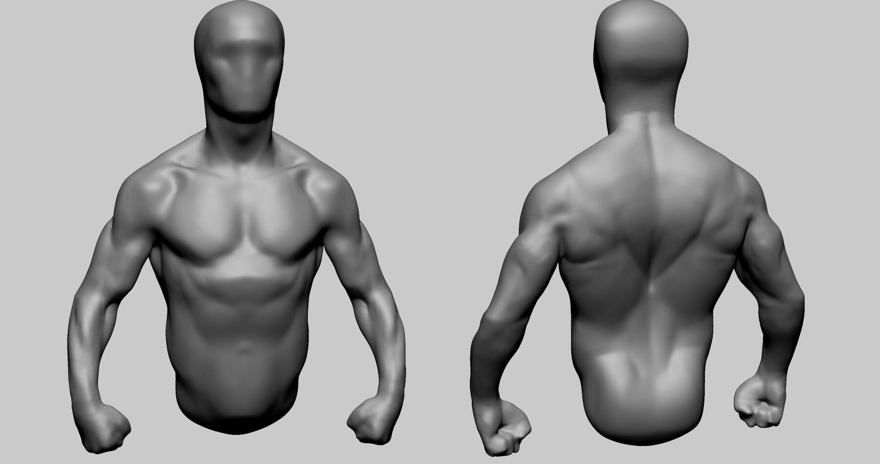 Artstation Male Torso Models For Reference Resources