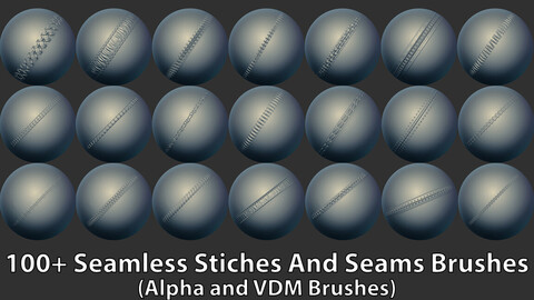 100+ Seamless Cloth Stiches and Seams Pack