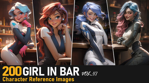 Girl In Bar VOL.41|4K Reference Images