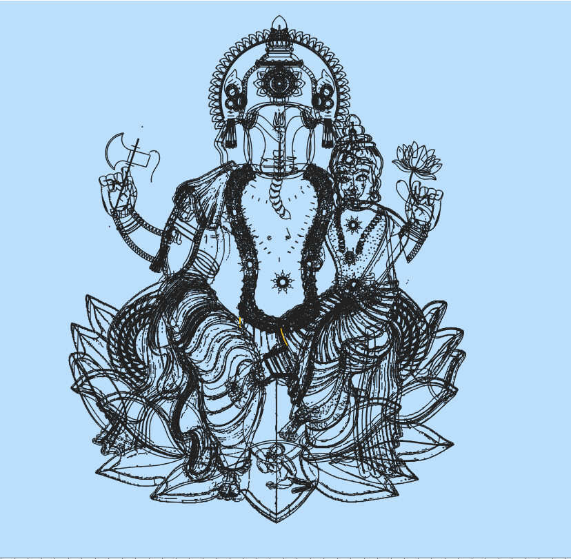 ArtStation - ganesh lakshmi 3dprint model | laxmi ganapathi file ...