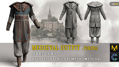 Medieval Outfit . Viking /  Marvelous Designer