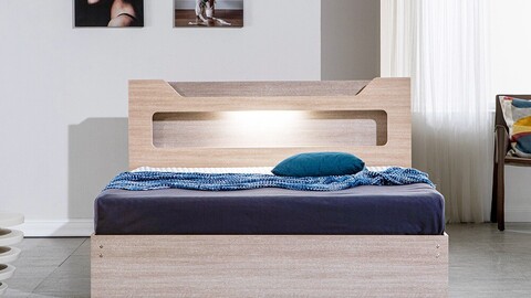 LED Lighting Storage Bed