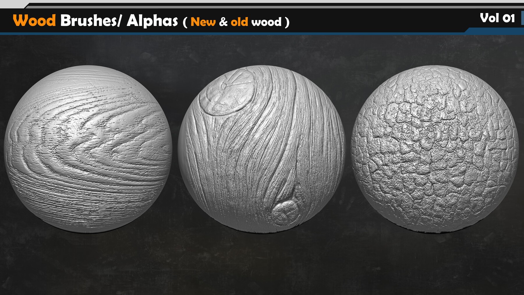 ArtStation - Wood VDM Brushes/ Alphas ( New & old wood ) Vol 01 | Brushes