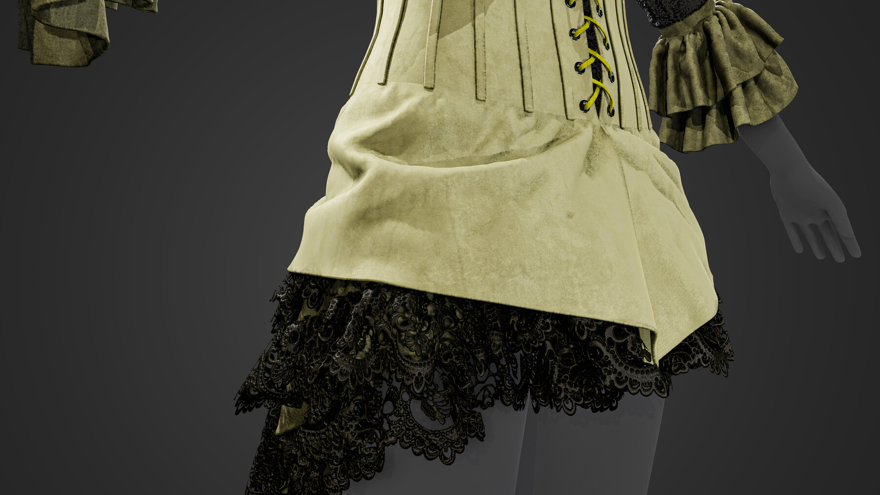 ArtStation - steampunk corset dress