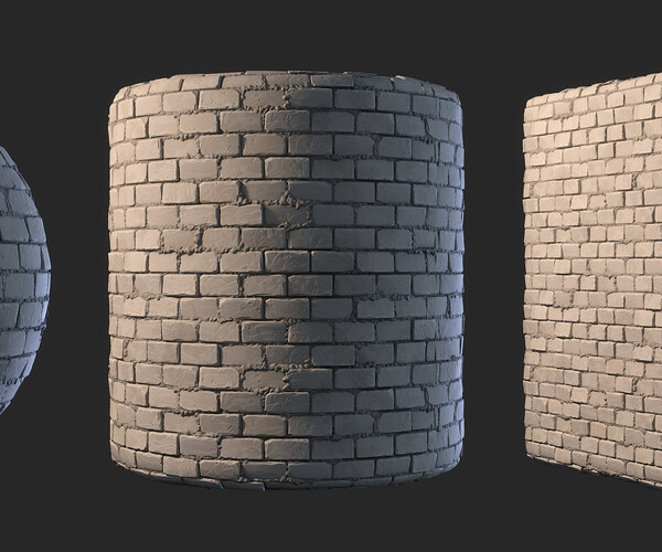 Artstation Stylized Brick Wall Substance 3d Designer Game Assets