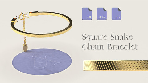 Square Snake Chain - Bracelet