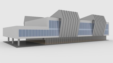 3D Model Office 4 Building