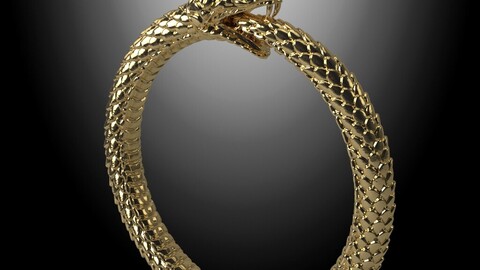 ring  Ouroboros  3D model for 3D printing and CNC