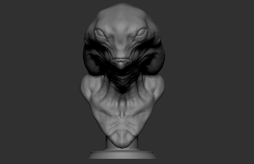 Artstation Grey Alien Bust 3d Print Model Free Resources