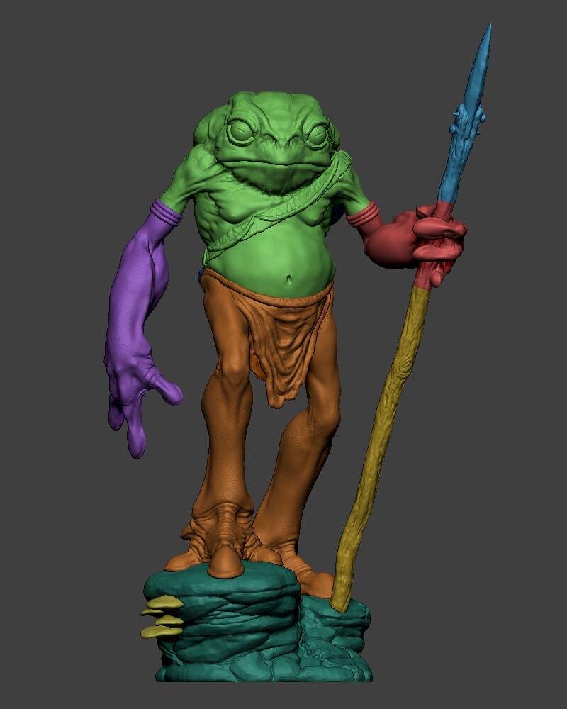 ArtStation - Nauru TOAD WARRIOR 3D print model | Resources