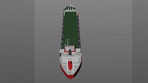 Large cargo ship model