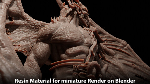 Render scene with resin materials for miniatures