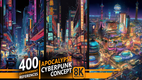 400 apocalypse Cyberpunk Concept - Environment References | 8K Resolution