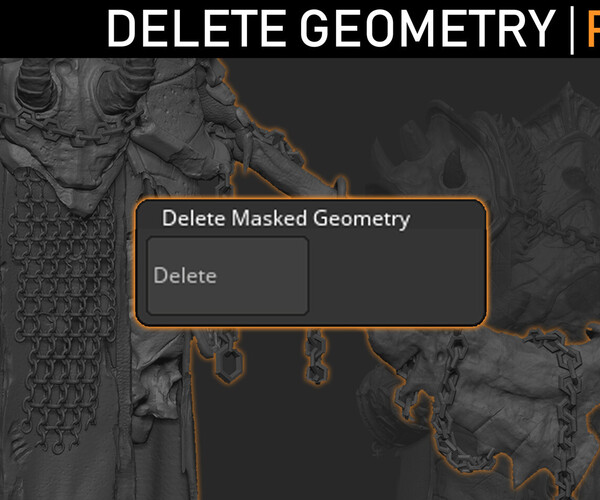 how to delete masked parts zbrush