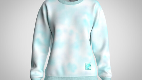 Girls-Wash Affected sweatshirt