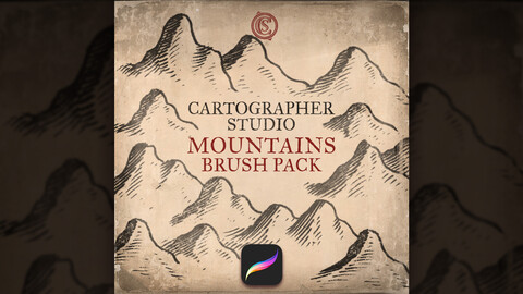 Mountains Brush Pack: Procreate Brushes for Fantasy Maps